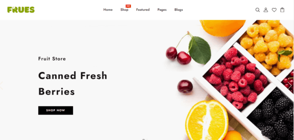 Frues Fruits Organic Shopify Store | nextpath solutions